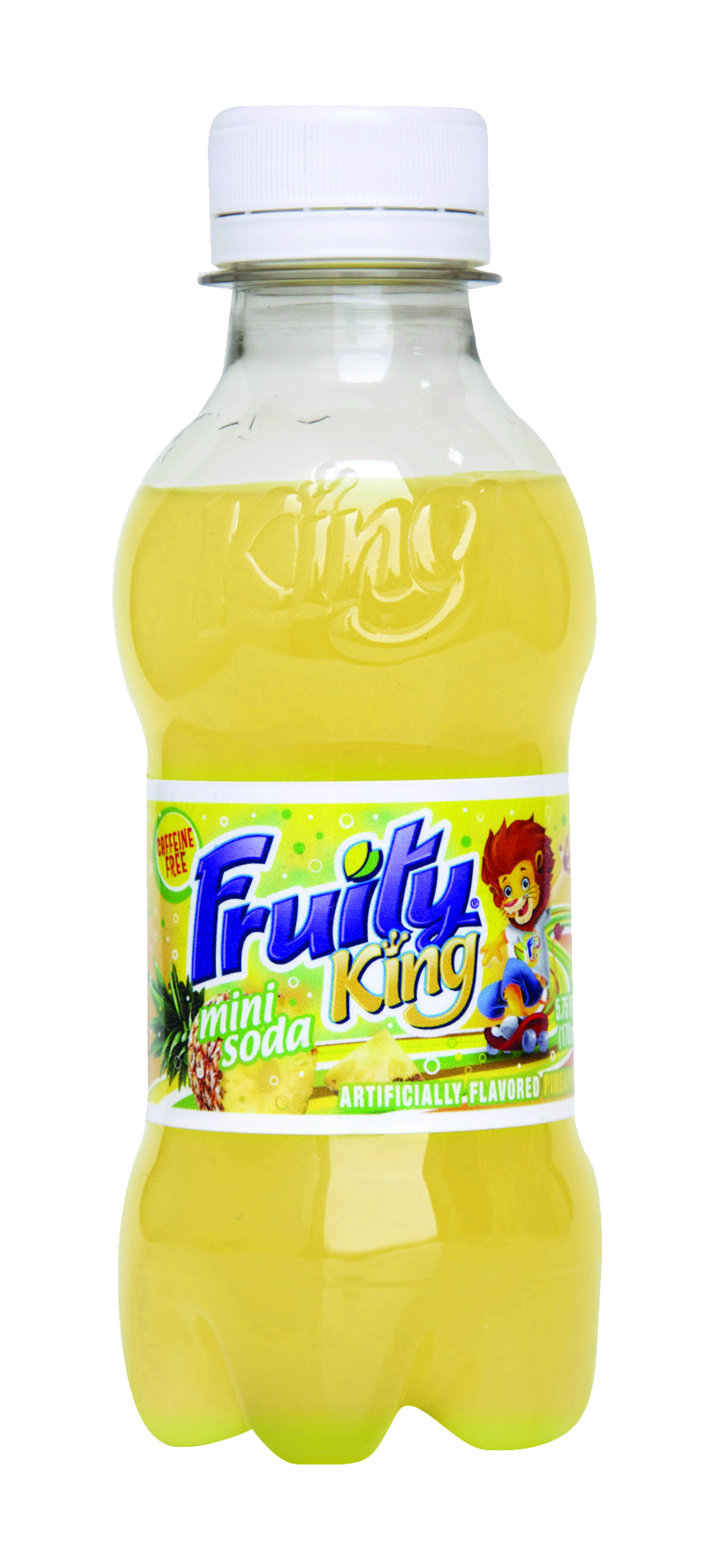 pineapple Fruity King mini soda bottle