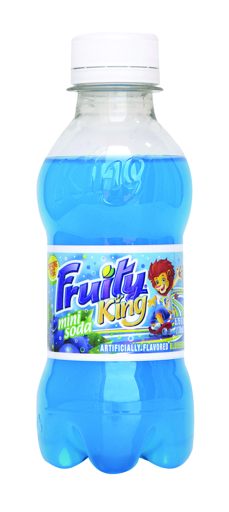 Blueberry Fruity King mini soda bottle