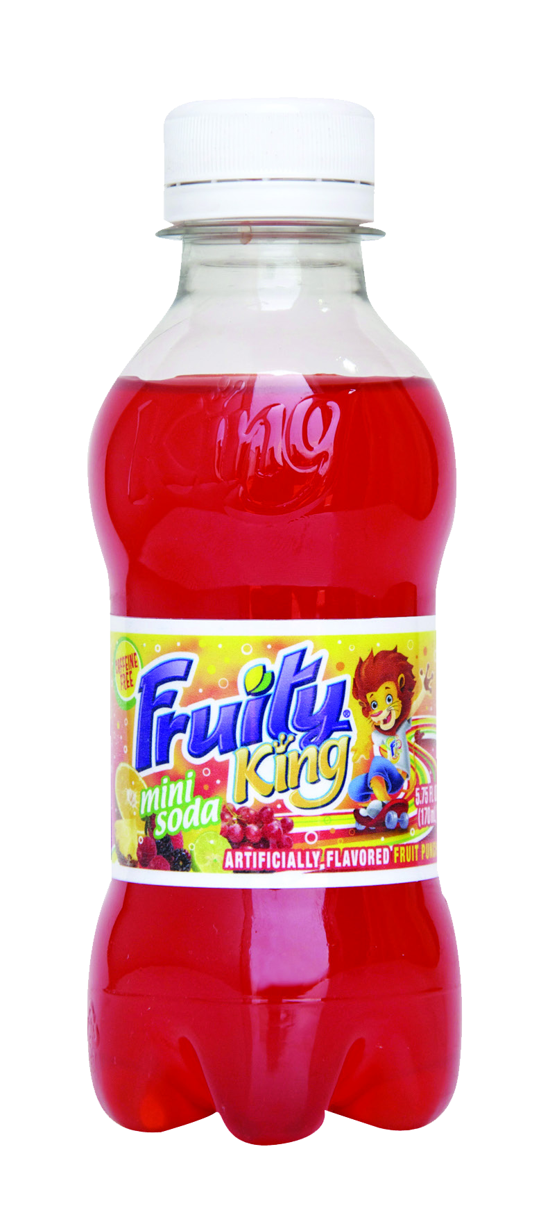 fruit punch Fruity King mini soda bottle