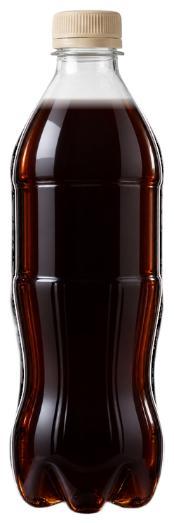 Conventional unbranded full-size soda bottle